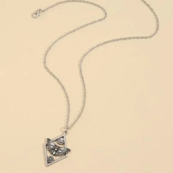 💚 2 for $20 💚 Celestial Butterfly / Moth Sun & Moon Necklace - Picture 4 of 7